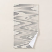 Golven van witte schoppentextuur bad handdoek (Handdoek)