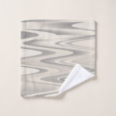 Golven van witte schoppentextuur bad handdoek (Wasdoekje)