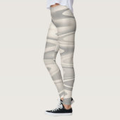 Golven van witte schoppentextuur leggings (Links)