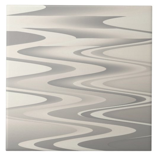 Golven van witte schoppentextuur tegeltje (Voorkant)