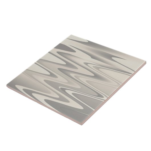 Golven van witte schoppentextuur tegeltje (Zijkant)