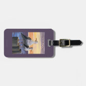 Golven van Zee van oregonkusten Bagagelabel (Voorkant horizontaal)