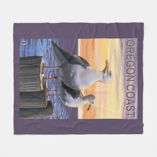 Golven van Zee van oregonkusten Fleece Deken (Voorkant (Horizontaal))