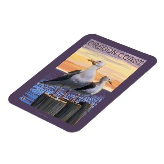 Golven van Zee van oregonkusten Magneet (Linkerzijde)