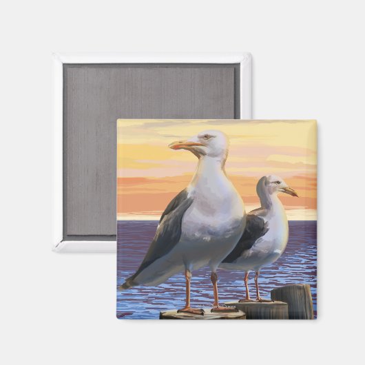 Golven van Zee van oregonkusten Magneet (Voorkant / Achterkant)