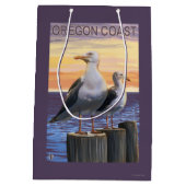 Golven van Zee van oregonkusten Medium Cadeauzakje (Achterkant)