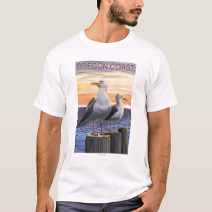 Golven van Zee van oregonkusten T-shirt