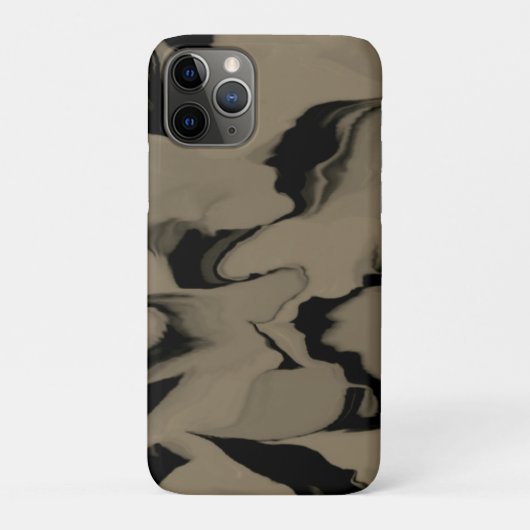 Golven van zwart en bruin Case-Mate iPhone case (Achterkant)