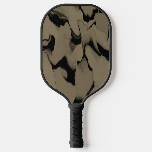 Golven van zwart en bruin pickleball paddle (Voorkant)