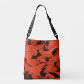 Golven van zwart en rood crossbody tas (Achterkant)