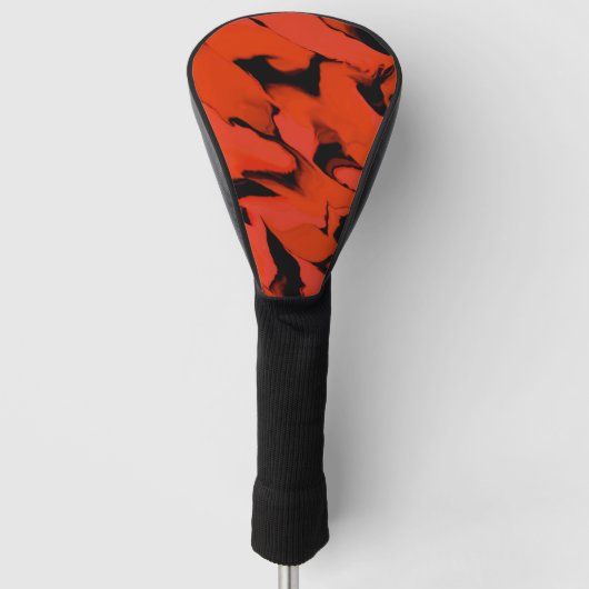 Golven van Zwart en Rood Golfheadcover (Voorkant)