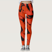 Golven van zwart en rood leggings (Voorkant)