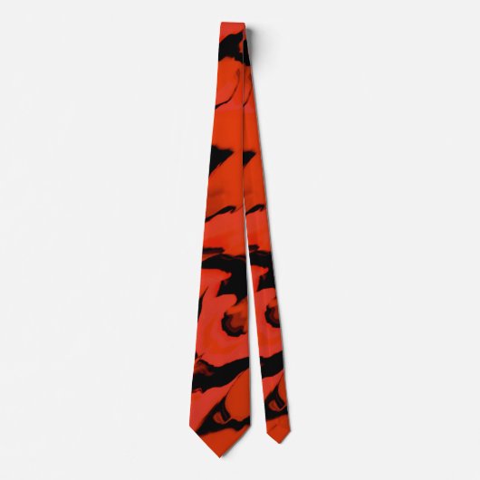 Golven van zwarte en rode Sumo Design Necktie Stropdas (Voorkant)