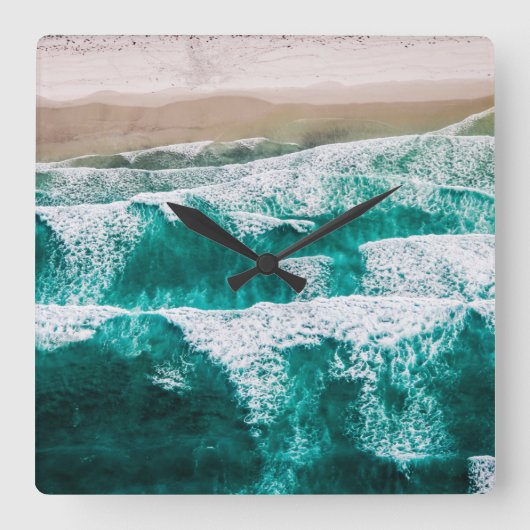 Golven Vierkante Klok (Voorkant)