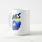 Golven voor dagen, strandleven, Ocean Waves Surf Koffiemok (Voorkant links)