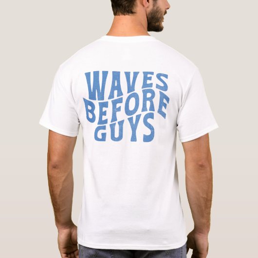 Golven Voor Jongens Zomer Meisjes Strand Vakantie T-shirt (Achterkant)