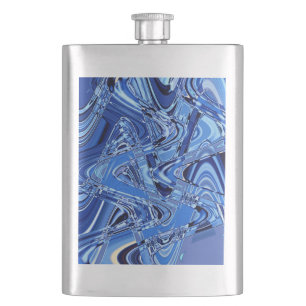 golven wegen in blauw flacon
