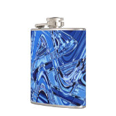 golven wegen in blauw heupfles (Links)