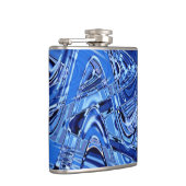 golven wegen in blauw heupfles (Rechts)