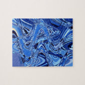 golven wegen in blauw legpuzzel (Horizontaal)