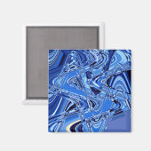 golven wegen in blauw magneet (Voorkant / Achterkant)
