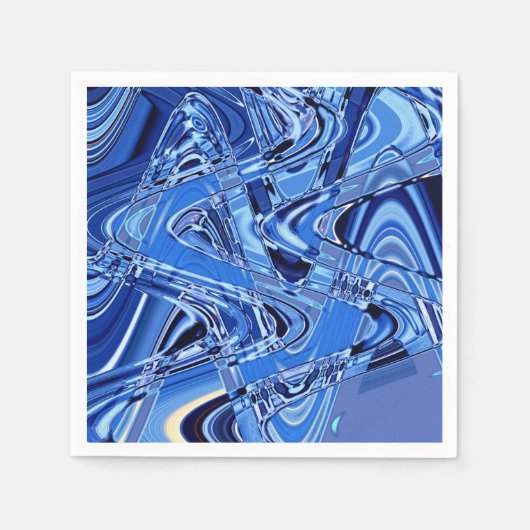 golven wegen in blauw servet (Voorkant)