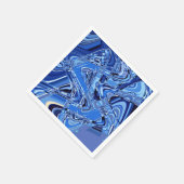 golven wegen in blauw servet (Hoek)