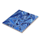 golven wegen in blauw tegeltje (Zijkant)