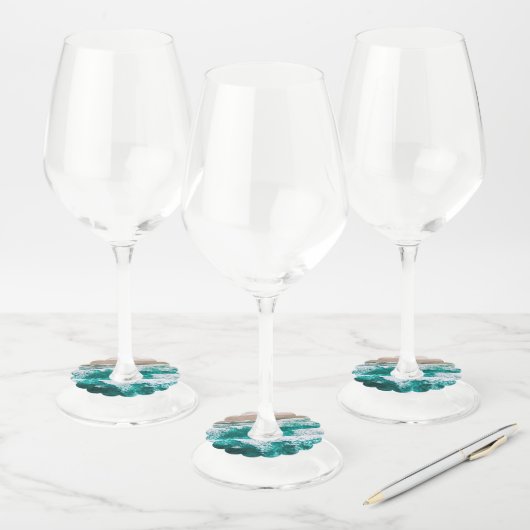 Golven Wijnglaslabel (Set)