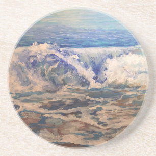 golven zandsteen onderzetter