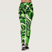 Golvend Abstract 270321 - 02 Groene Leggings (Achterkant)