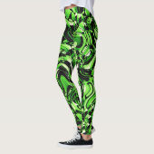 Golvend Abstract 270321 - 02 Groene Leggings (Links)