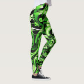 Golvend Abstract 270321 - 02 Groene Leggings (Rechts)