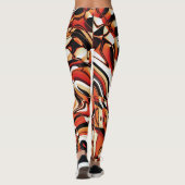 Golvend Abstract 270321 - 02 Oranje Leggings (Achterkant)