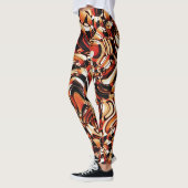 Golvend Abstract 270321 - 02 Oranje Leggings (Links)