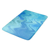 Golvend Blauw Abstract Badmat (Gekanteld)