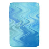 Golvend Blauw Abstract Badmat (Voorkant Verticaal)