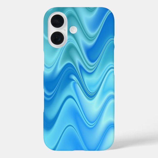 Golvend Blauw Abstract Case-Mate iPhone Case (Achterkant)