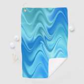 Golvend Blauw Abstract Golfhanddoek (Insitu)