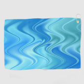Golvend Blauw Abstract Golfhanddoek (Horizontaal)