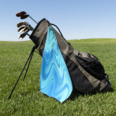 Golvend Blauw Abstract Golfhanddoek (Groen)