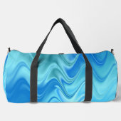 Golvend Blauw Abstract Groot Plunjezak (Voorkant)