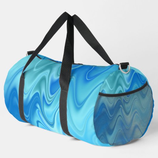 Golvend Blauw Abstract Groot Plunjezak (Rechterhoek)