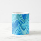 Golvend Blauw Abstract Koffiemok (Center)