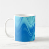 Golvend Blauw Abstract Koffiemok (Links)