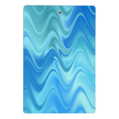 Golvend Blauw Abstract Mini Klembord (Achterkant)