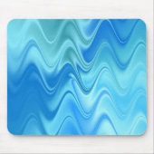 Golvend Blauw Abstract Muismat (Voorkant)
