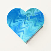 Golvend Blauw Abstract Notitieboek (Achterkant)