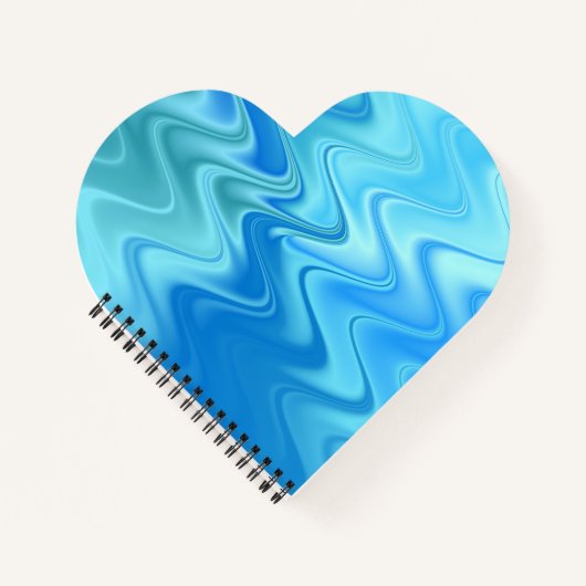 Golvend Blauw Abstract Notitieboek (Voorkant)