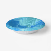 Golvend Blauw Abstract Papieren Kommen (Gebogen)
